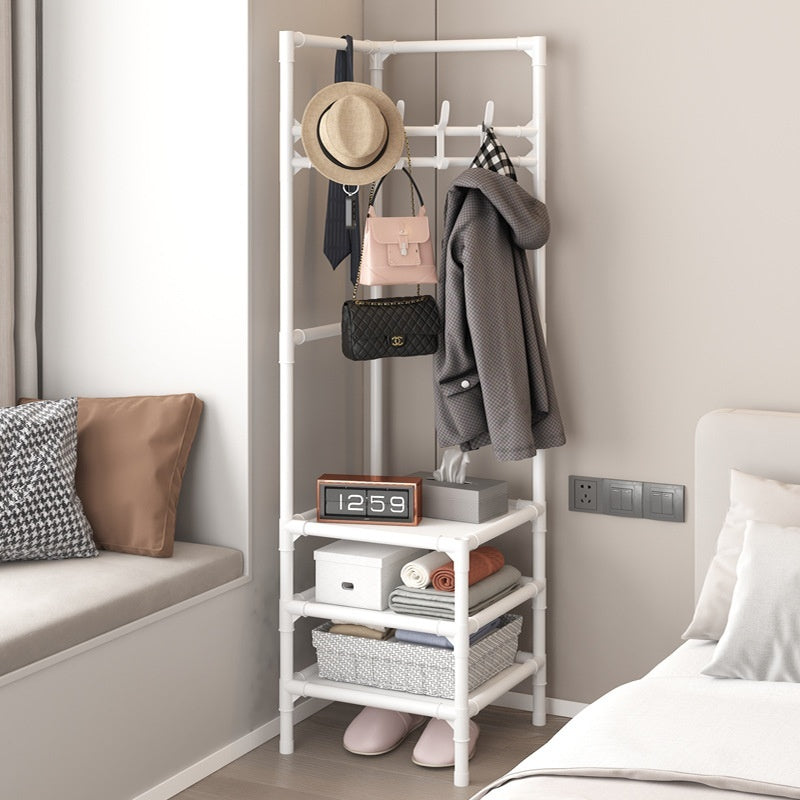 🧥 Corner Coat Rack – Multi-Layer Stainless Steel Rack with Bonus Hooks