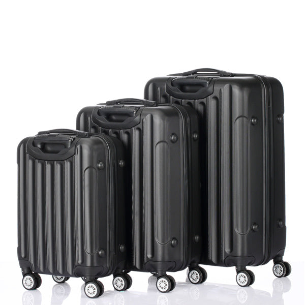 🧳 Three-In-One Black Luggage Set – Durable, Spacious & Stylish