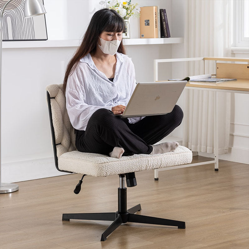 🪑 Minimalist Armless Office Desk Chair - Small Bedrooms and Dorms