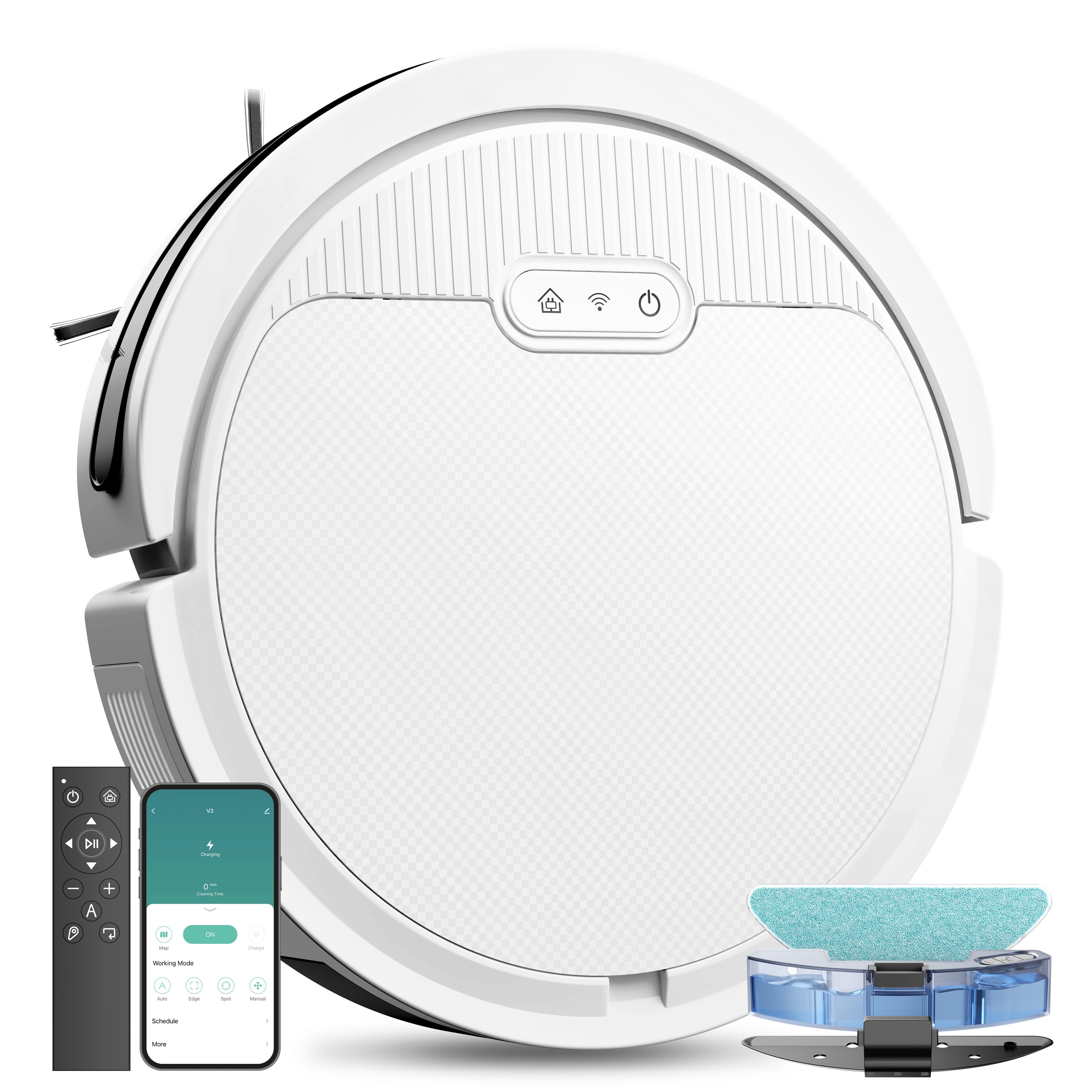 V3 3-in-1 Robot Vacuum and Mop - Nav, App, Voice Control