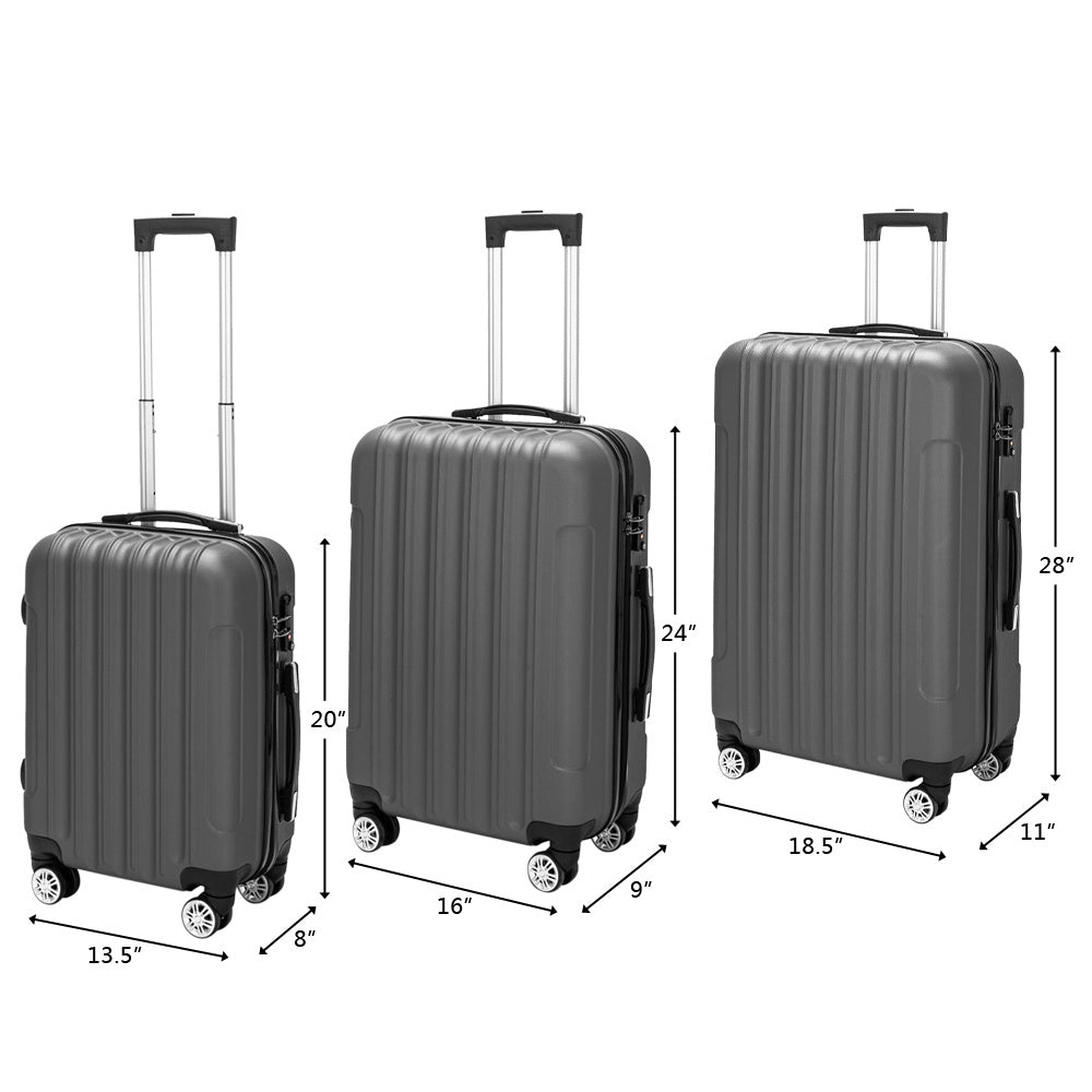 🧳 Vertical 3-in-1 Swivel Wheel Trolley Case Set