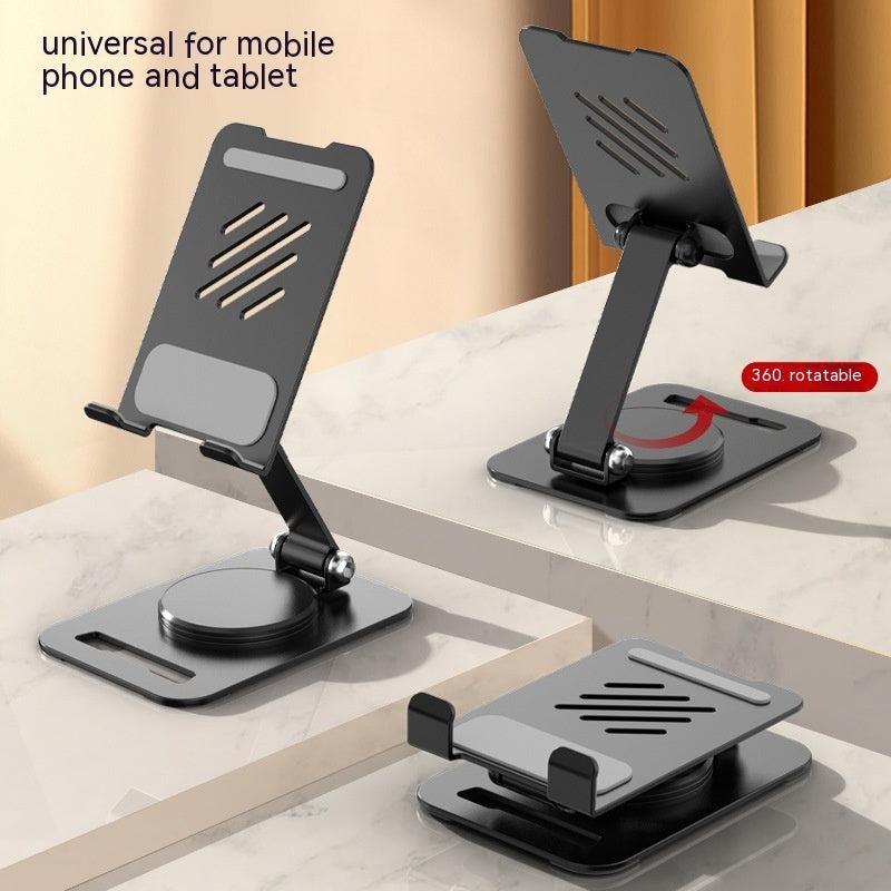 📱 360° Rotating Metal Phone Stand – Adjustable Desktop Holder