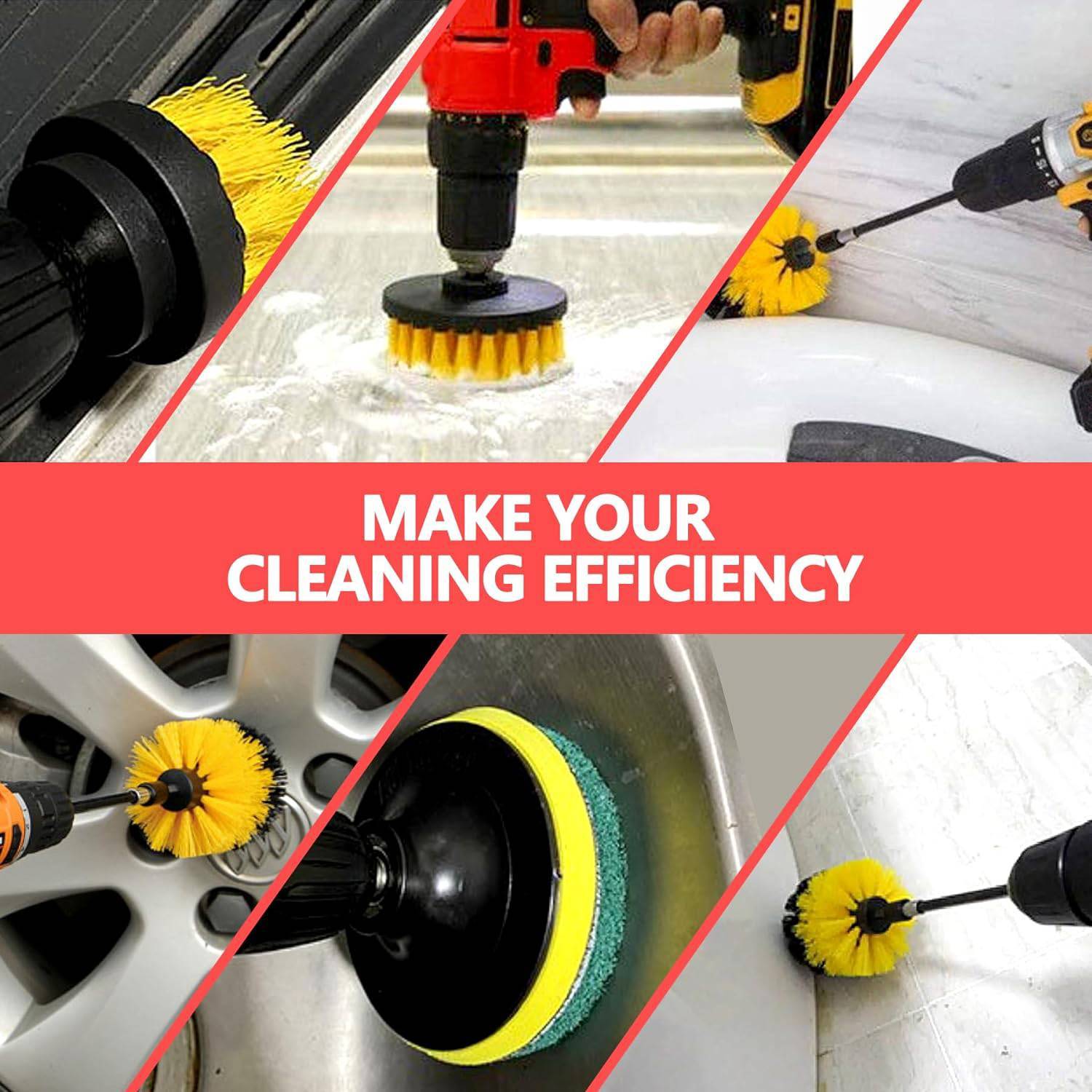 🧼 45-Piece Drill Brush Cleaning Set – All-in-One Scrubbing Kit