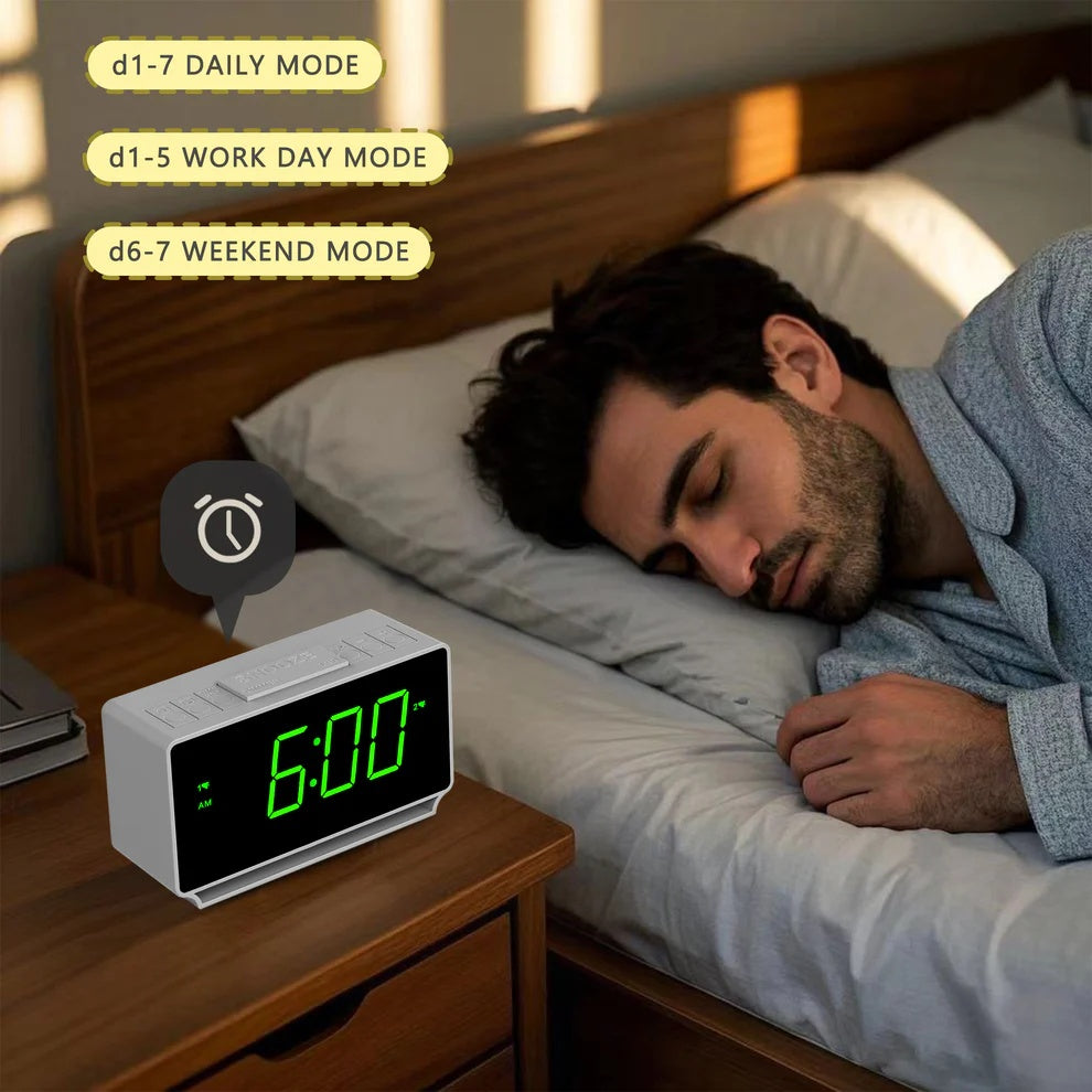 ⏰ ITOMA 222 Digital Alarm Clock – Dual Alarms, Temperature Display & More