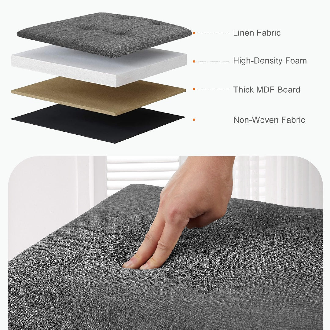 🪑 Storage Ottoman Bench with Thick Padded Seat