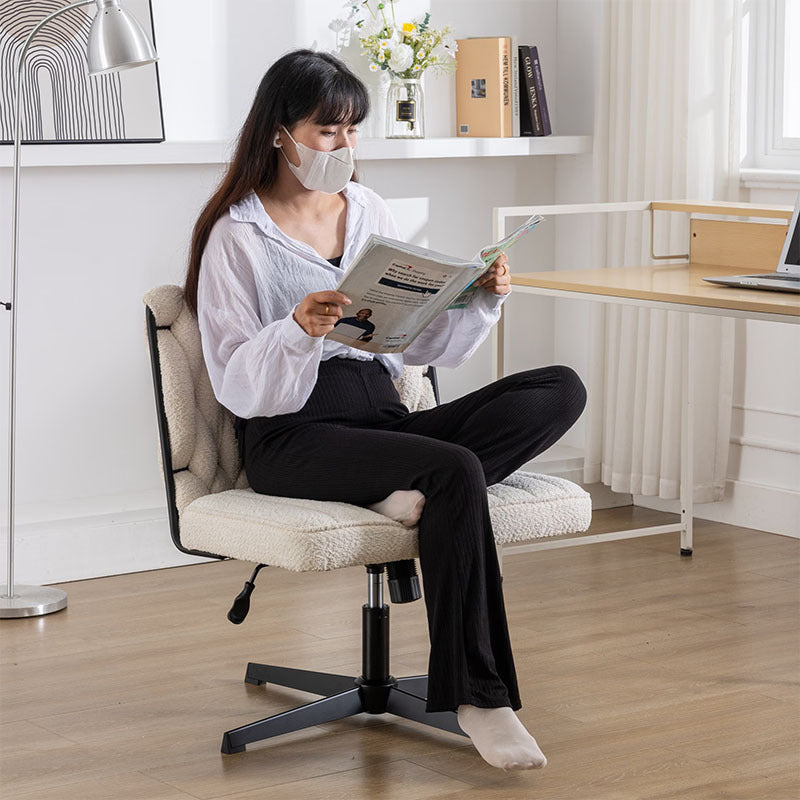 🪑 Minimalist Armless Office Desk Chair - Small Bedrooms and Dorms