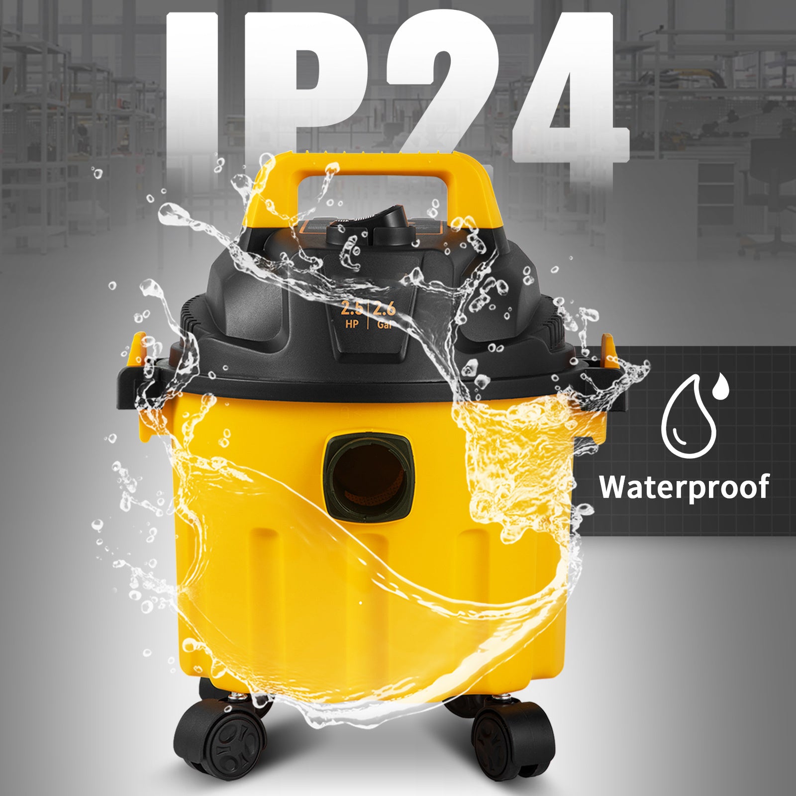 🧹 VEVOR 3-in-1 Wet Dry Vacuum – 2.6 Gallon, 2.5 Peak HP