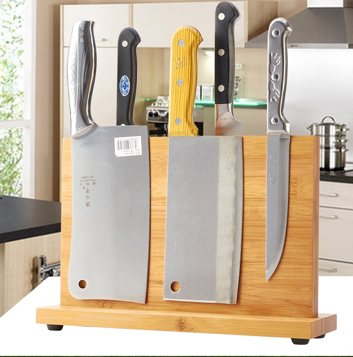 Premium Bamboo Magnetic Knife Holder