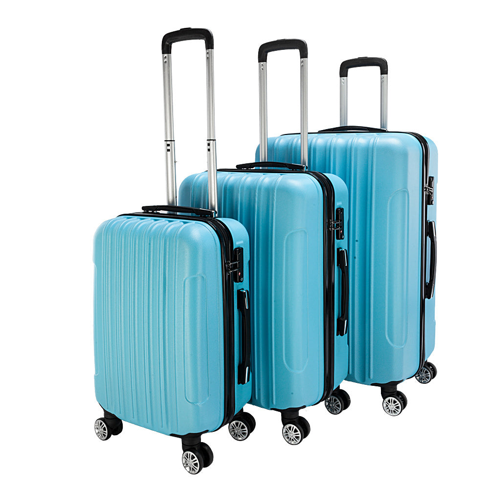 ✈️ 3-in-1 Blue Travel Luggage Set – Durable, Spacious & Stylish