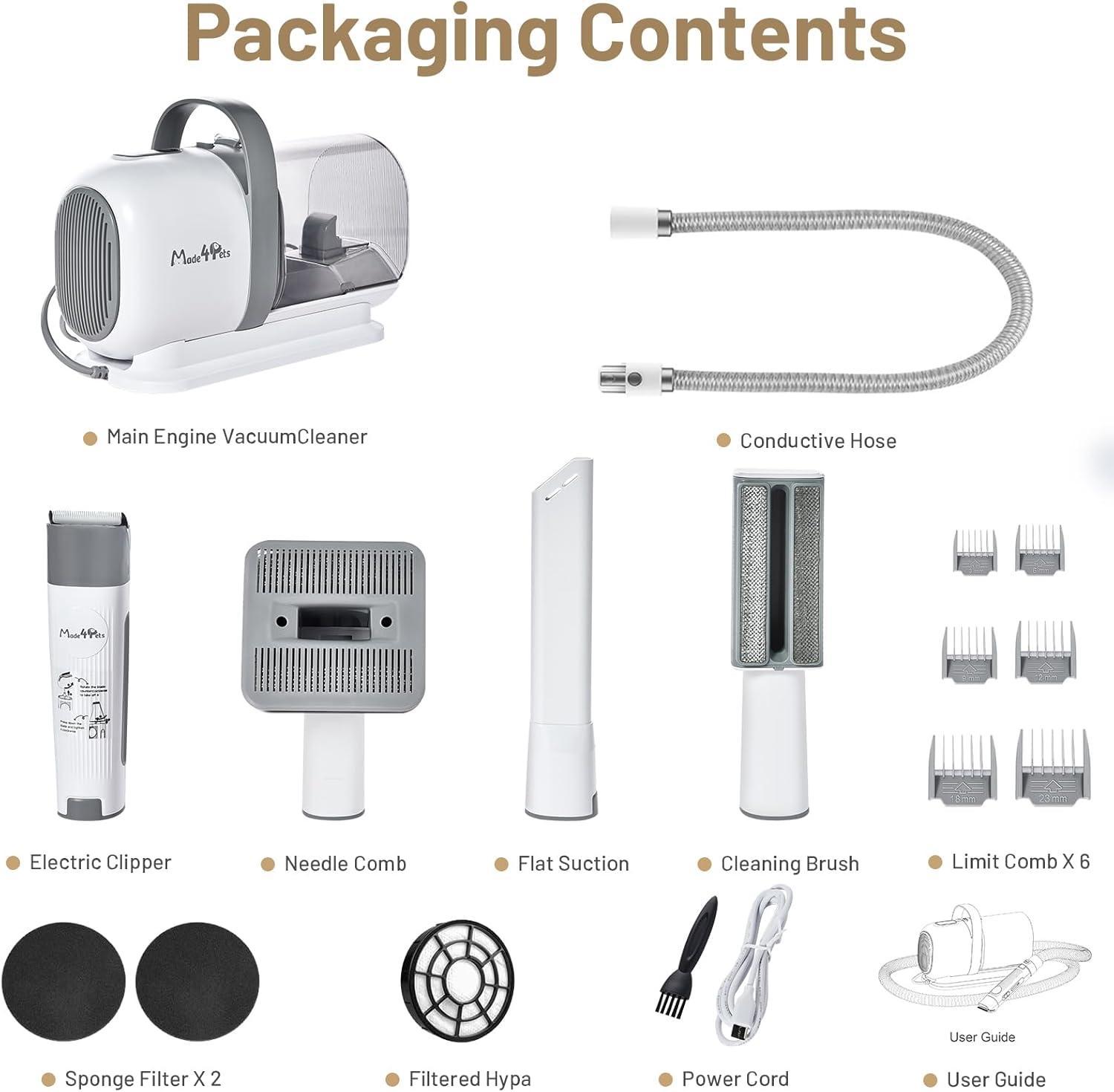 🐶 All-in-One Dog Grooming Kit with Quiet Vacuum