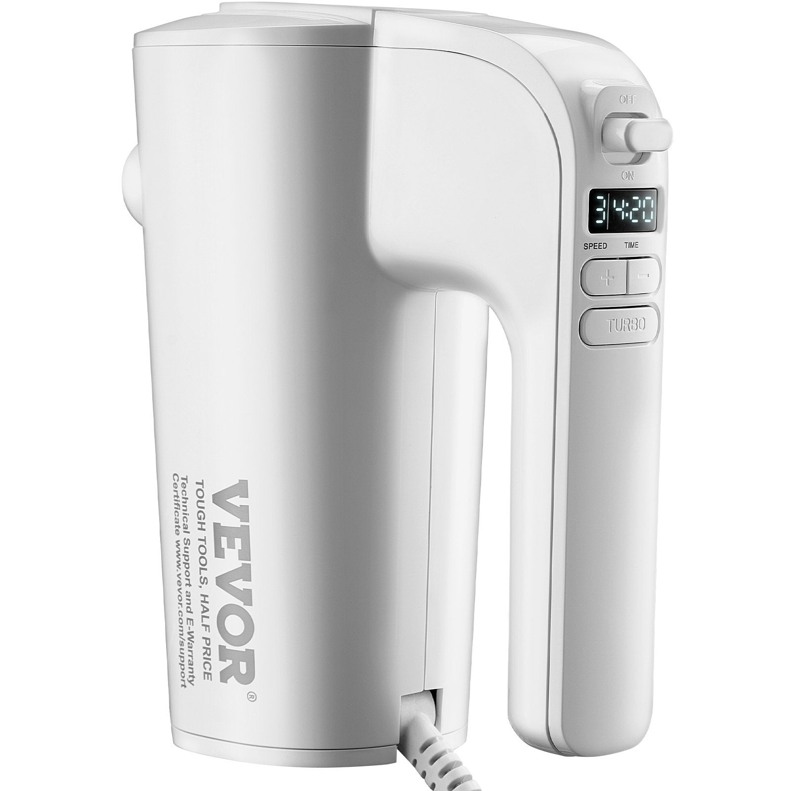 VEVOR 5-Speed Digital Electric Hand Mixer – 200W Handheld Mixer with Turbo Boost