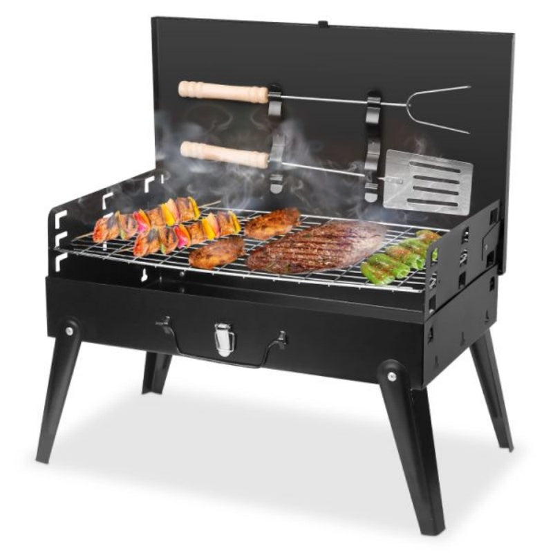 🔥 Portable BBQ Grill with 3 Adjustable Heights – Compact & Outdoor Ready