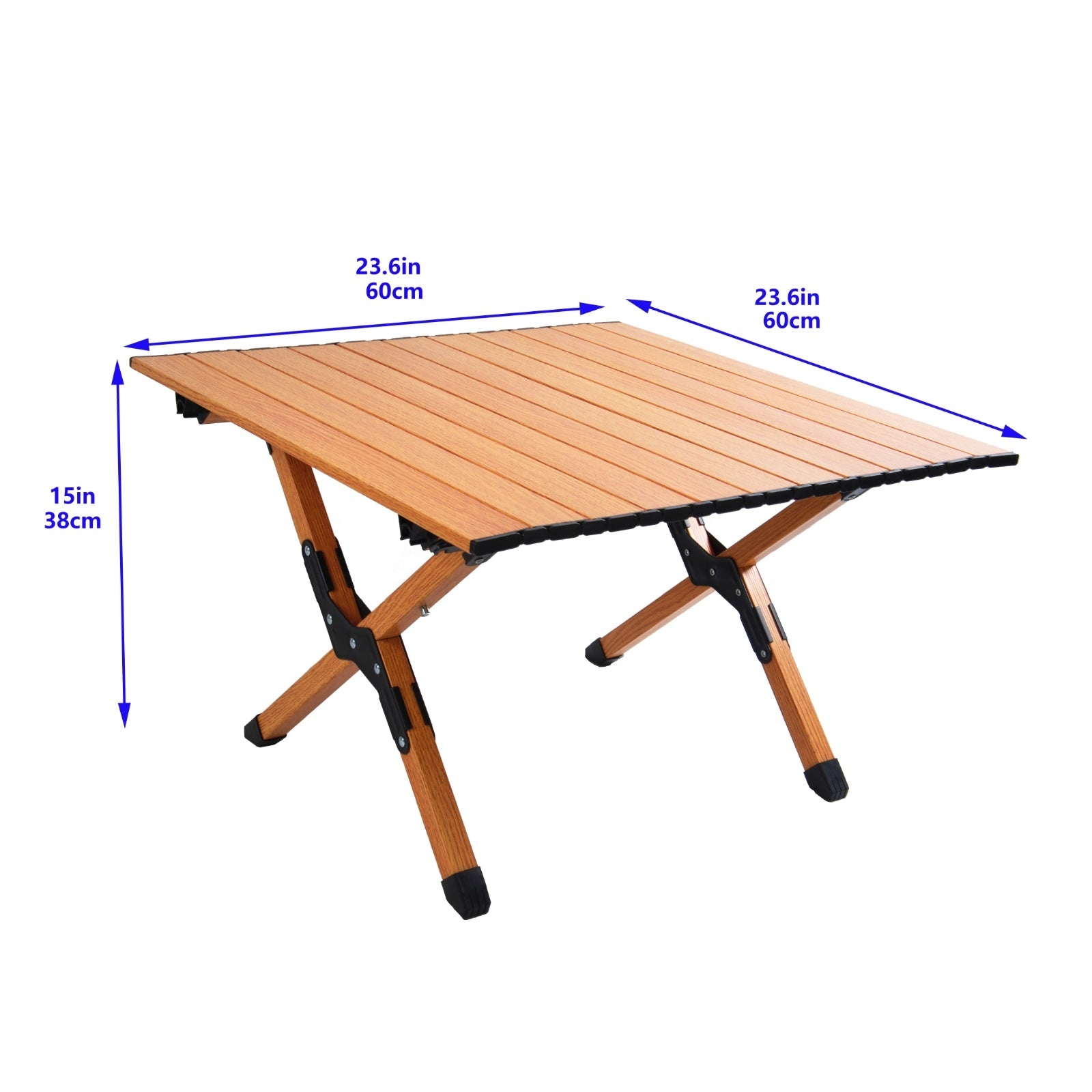 🏕️ Portable Picnic Table with Rollable Aluminum Top