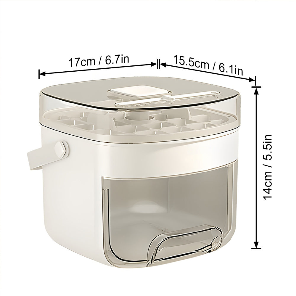 Easy-Release Ice Cube Tray with Storage Box & Scoop