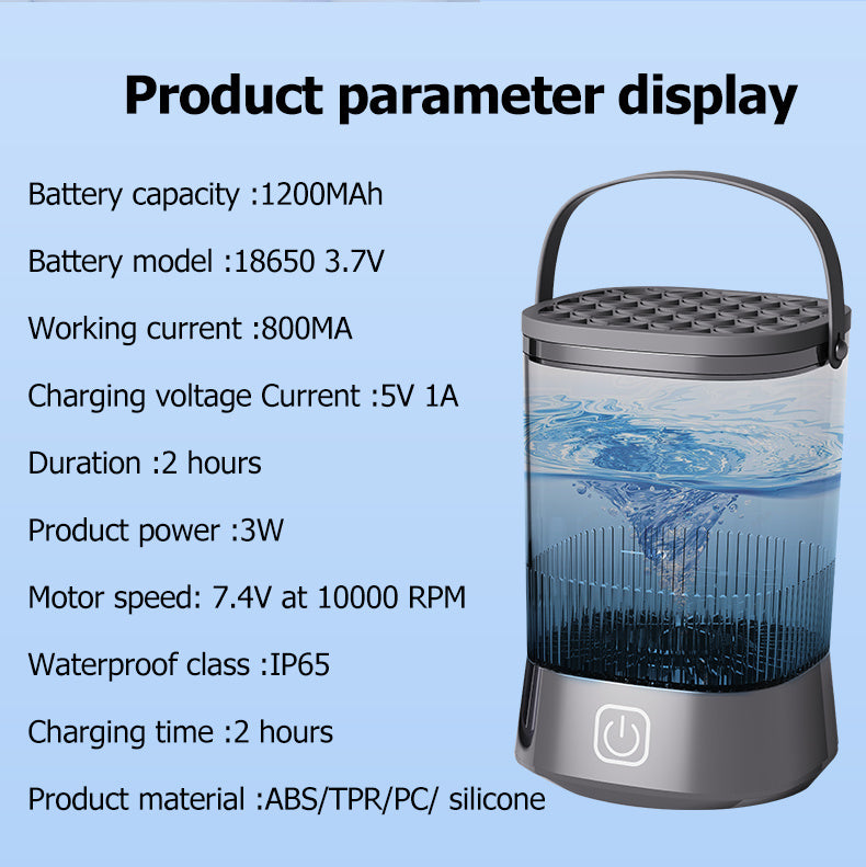 🧼 Mini Electric Makeup Brush Cleaner – Automatic Cleaning & Drying for Bathroom Countertops