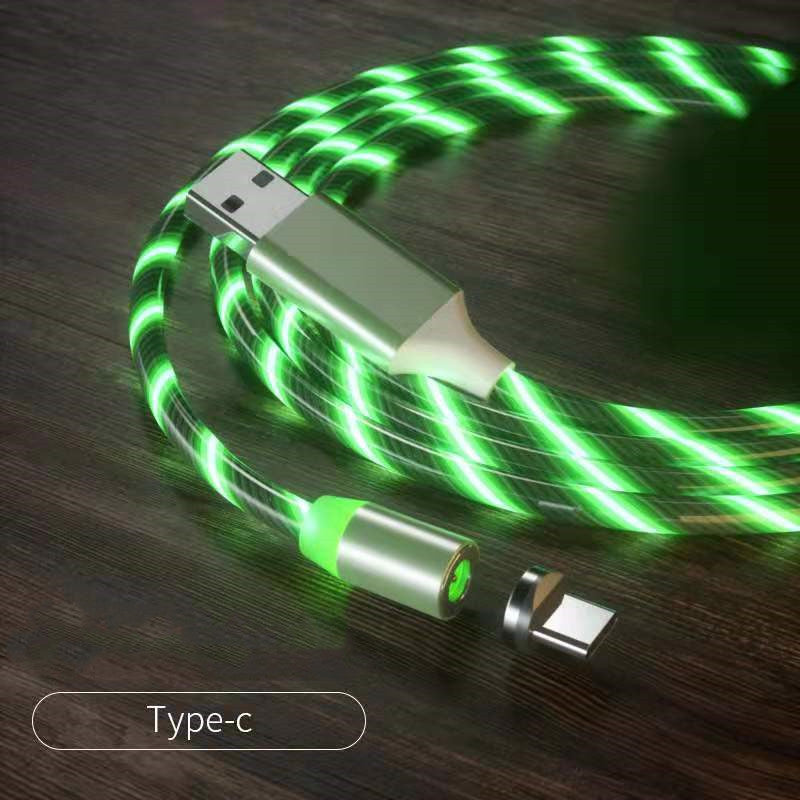 ⚡ LED Magnetic Fast Charging Cable for Smartphones – Micro USB / Type-C