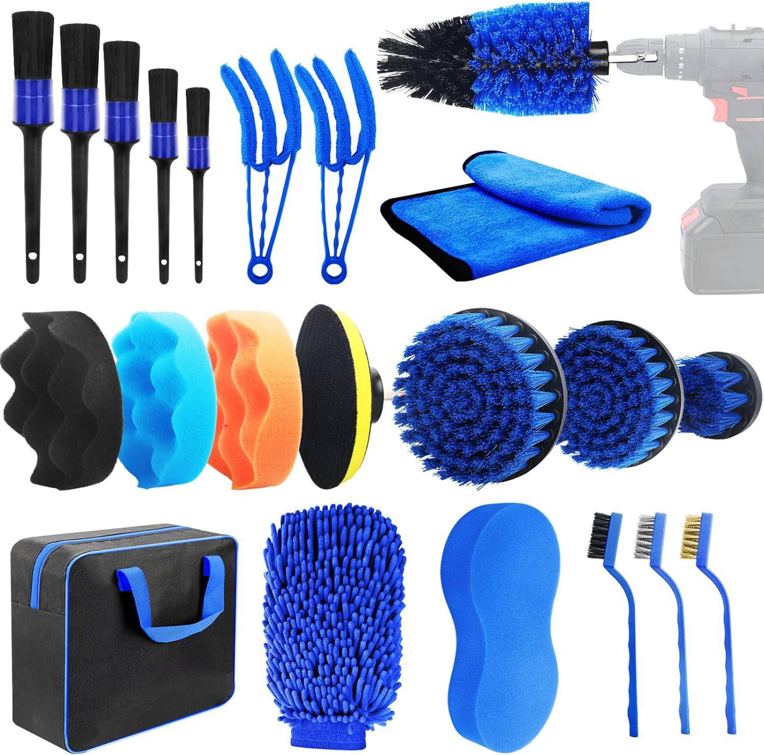 🚗 22-Piece Complete Car Cleaning Tool Set