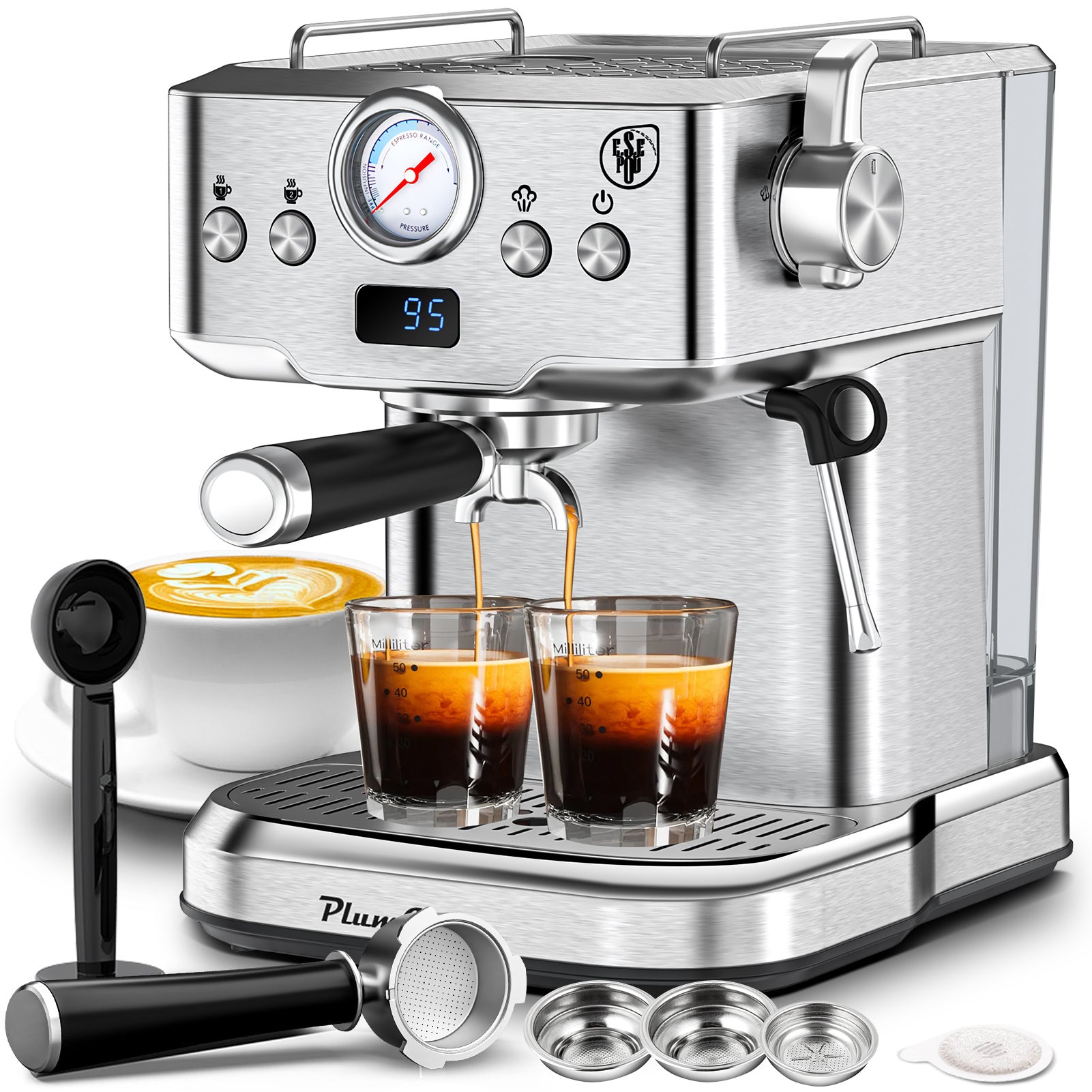 ☕ 20-Bar Professional Espresso Machine with Milk Frother