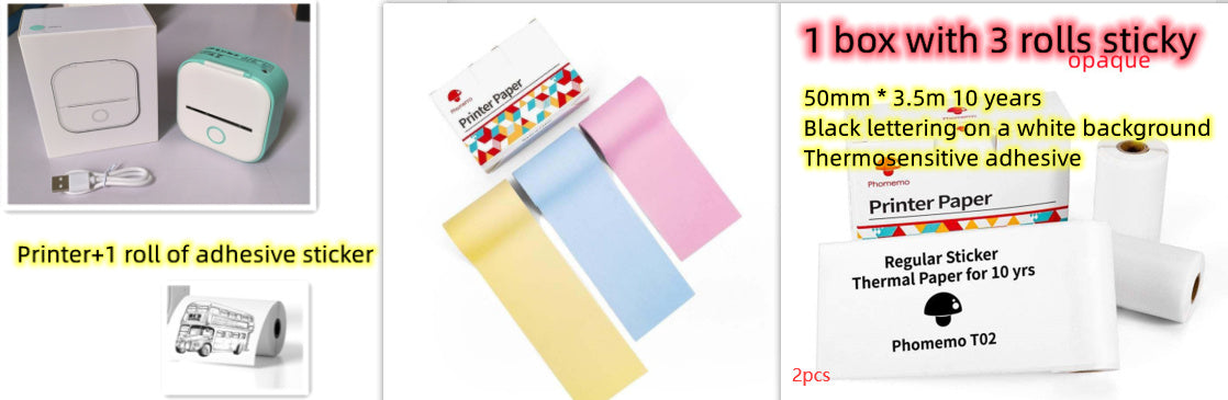 Phomemo T02 Mini Pocket Printer – Inkless Bluetooth Thermal Printer