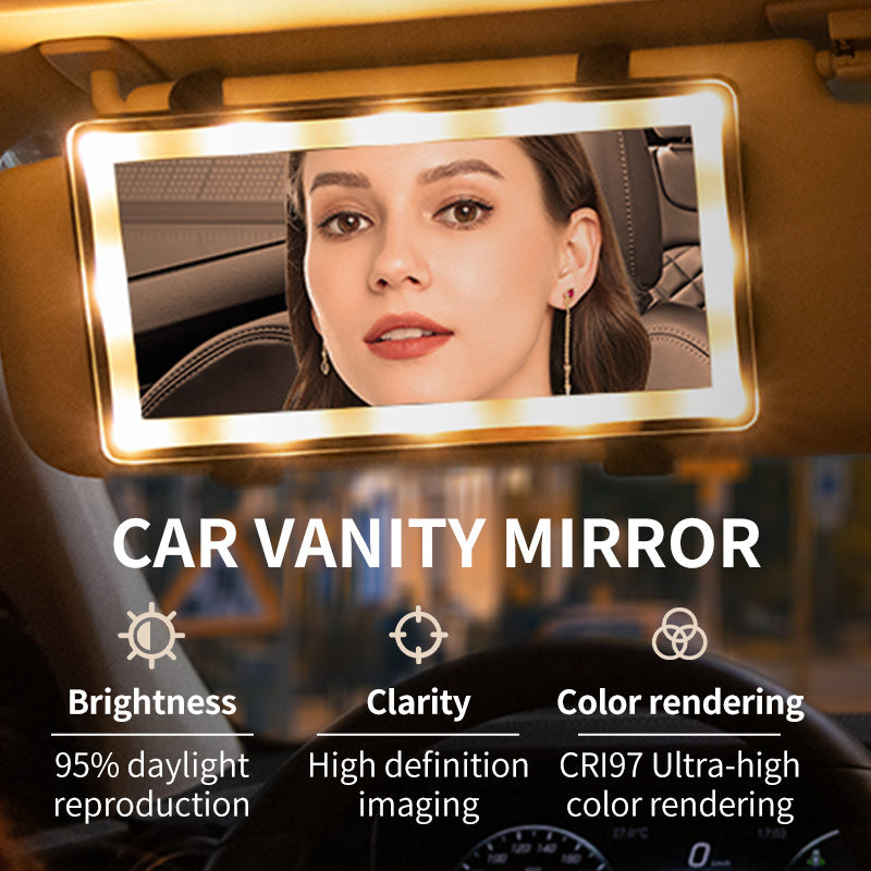 Car Makeup Mirror With Light Charging