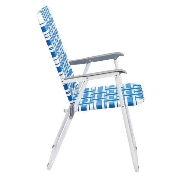 🌴 DEAL: Set of 2 Folding Beach Chairs – Blue & White Striped