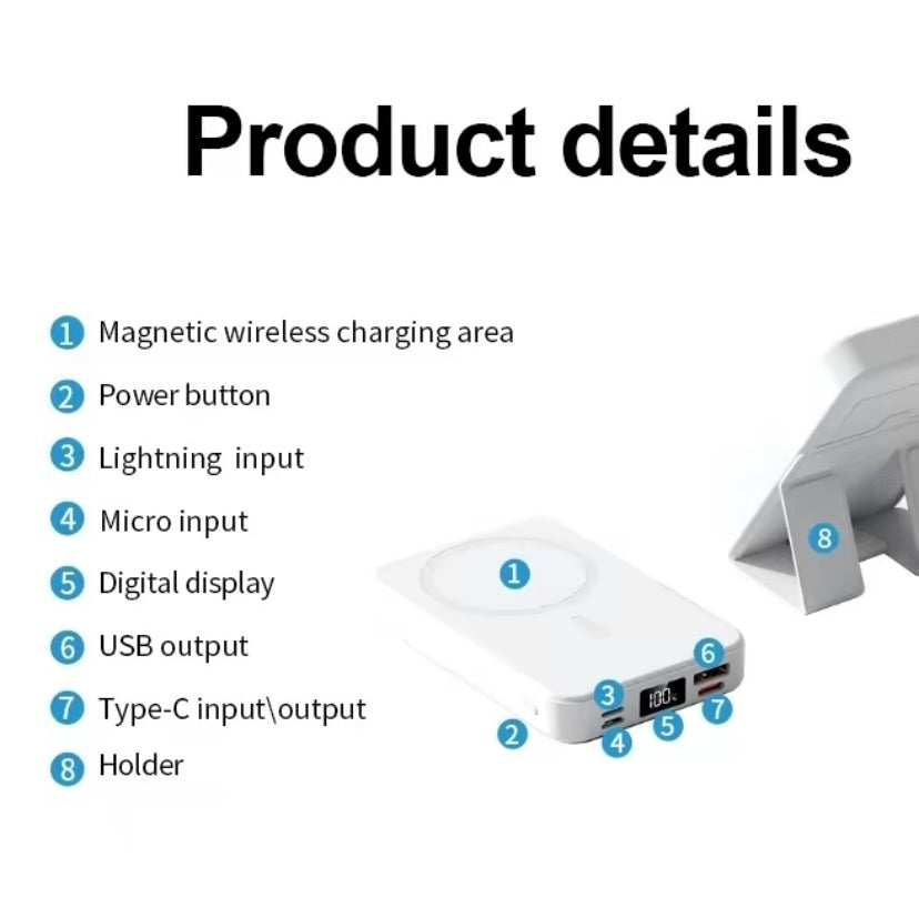 Premium Magnetic Wireless Power Bank – MagSafe Compatible