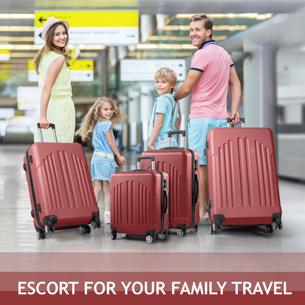 🧳 FCH Curved Vertical Stripe 4-in-1 Trolley Case Set