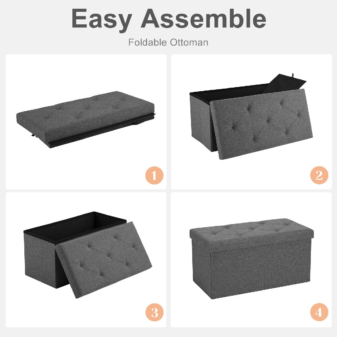 🪑 Storage Ottoman Bench with Thick Padded Seat