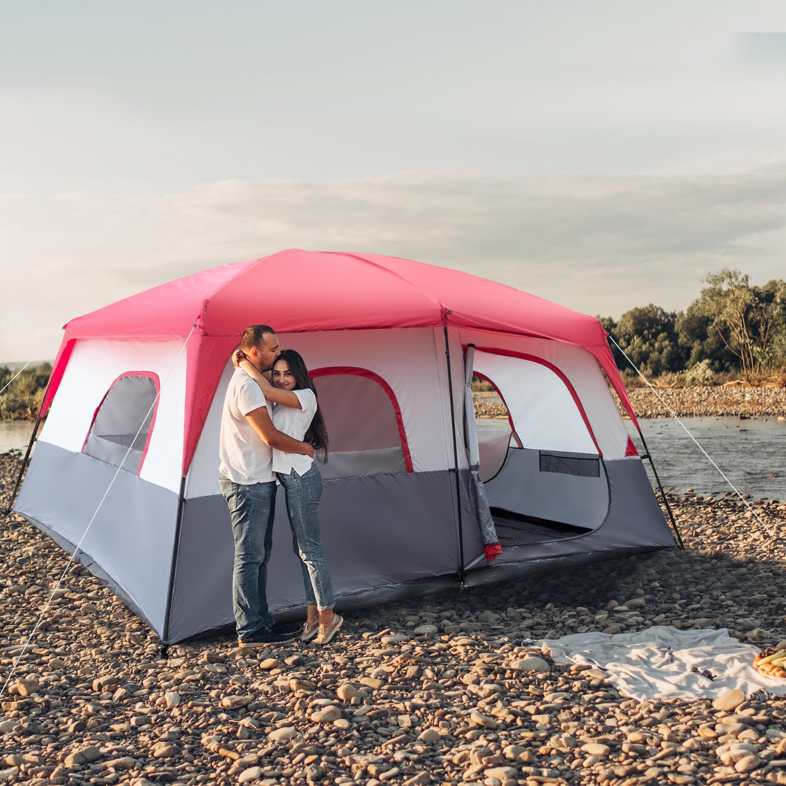 🏕️ 14-Person Family Cabin Tent – Spacious, Durable & Easy to Set Up