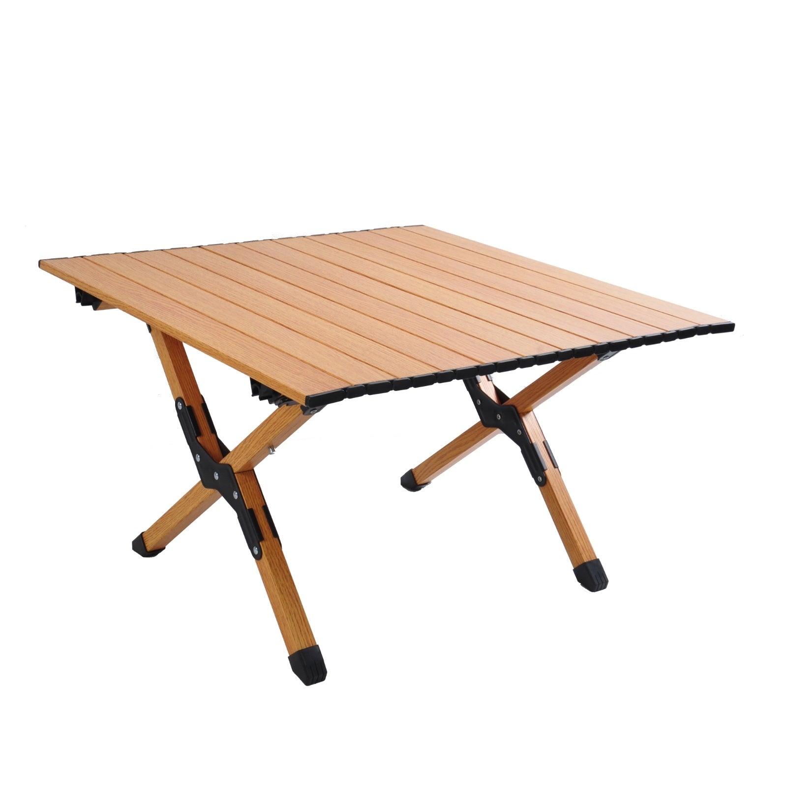🏕️ Portable Picnic Table with Rollable Aluminum Top