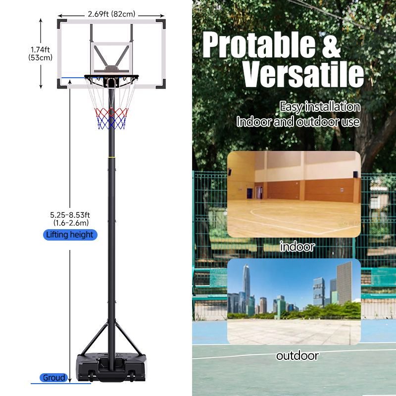 🏀 Adjustable Portable Basketball Hoop