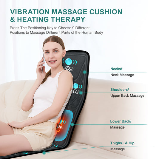 9-Mode Heated Massage Chair Pad