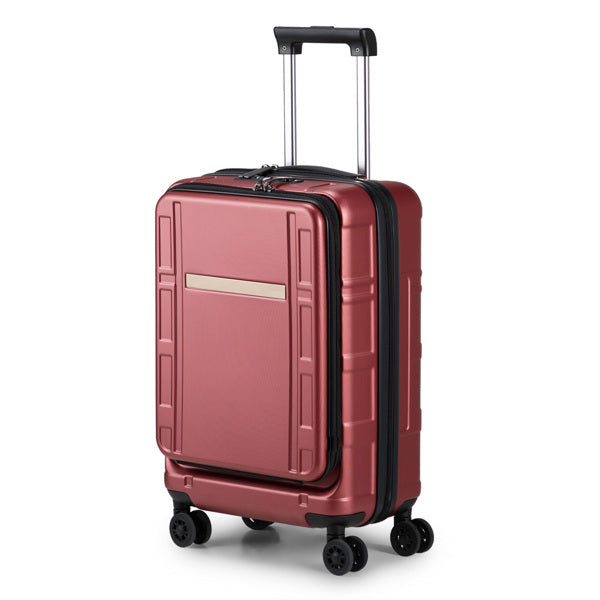 20" Wine Red Carry-On Luggage with Front Laptop Compartment | TSA Lock | ABS+PC Hard Shell