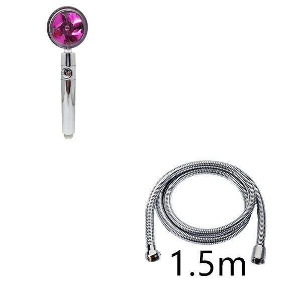 🚿  Propeller Driven Shower Head - High Pressure Handheld Shower Nozzle