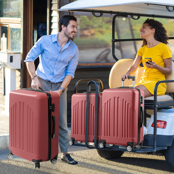 🧳 FCH Curved Vertical Stripe 4-in-1 Trolley Case Set