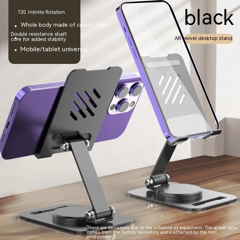 📱 360° Rotating Metal Phone Stand – Adjustable Desktop Holder