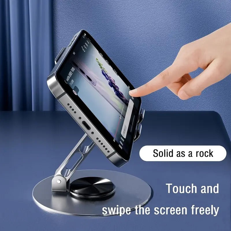 360° Adjustable Swivel Metal Phone Mount – Anti-Slip base