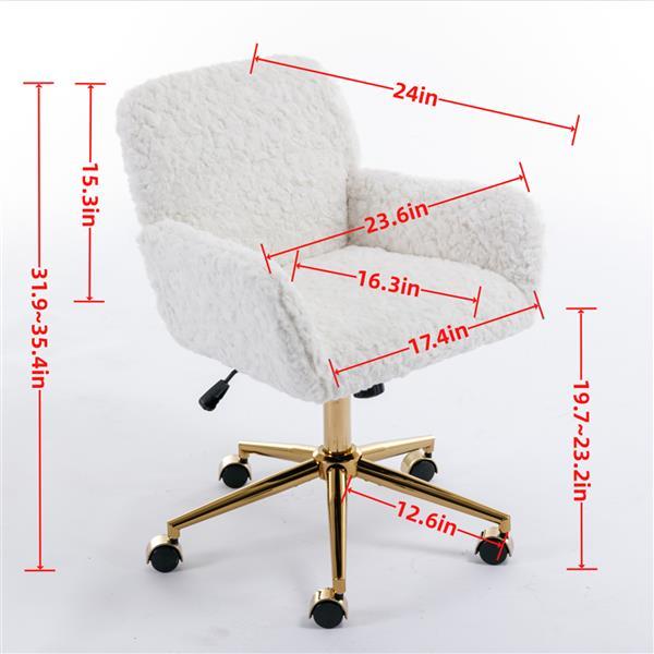 Luxury Office Chair with Cozy, Wool Type Fabric