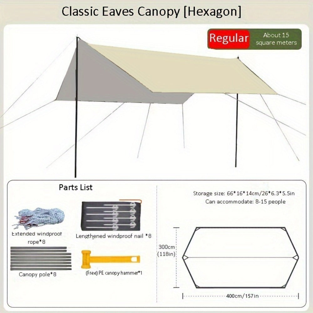 🏕️ 3 x 4M RV Outdoor Tent Shade – Portable Camping Canopy
