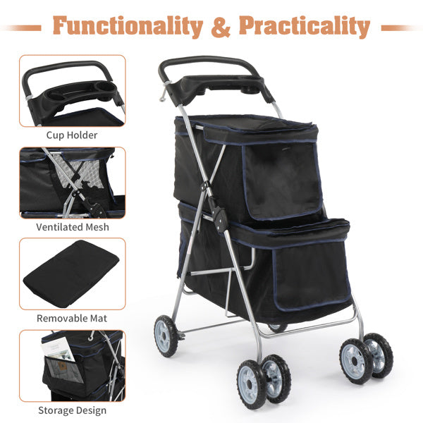 4-wheeled Double-decker Style, Pet Strollers