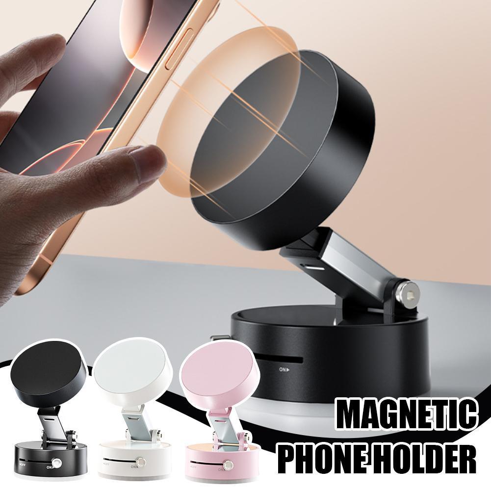 Magnetic Vacuum Car Phone Holder – Secure Grip