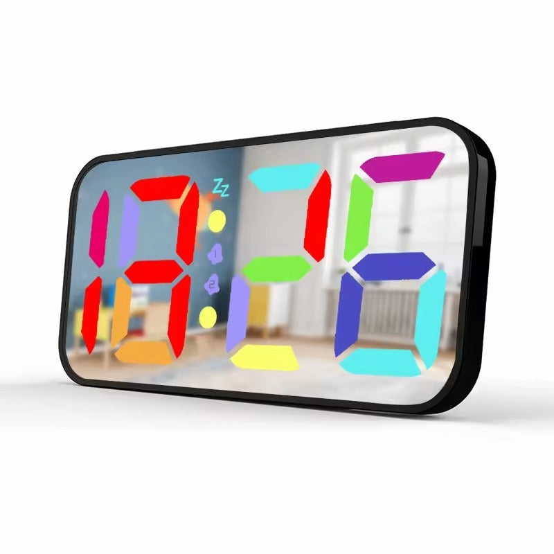 🕒 LED Mirror Display Table Clock – Modern Alarm Clock