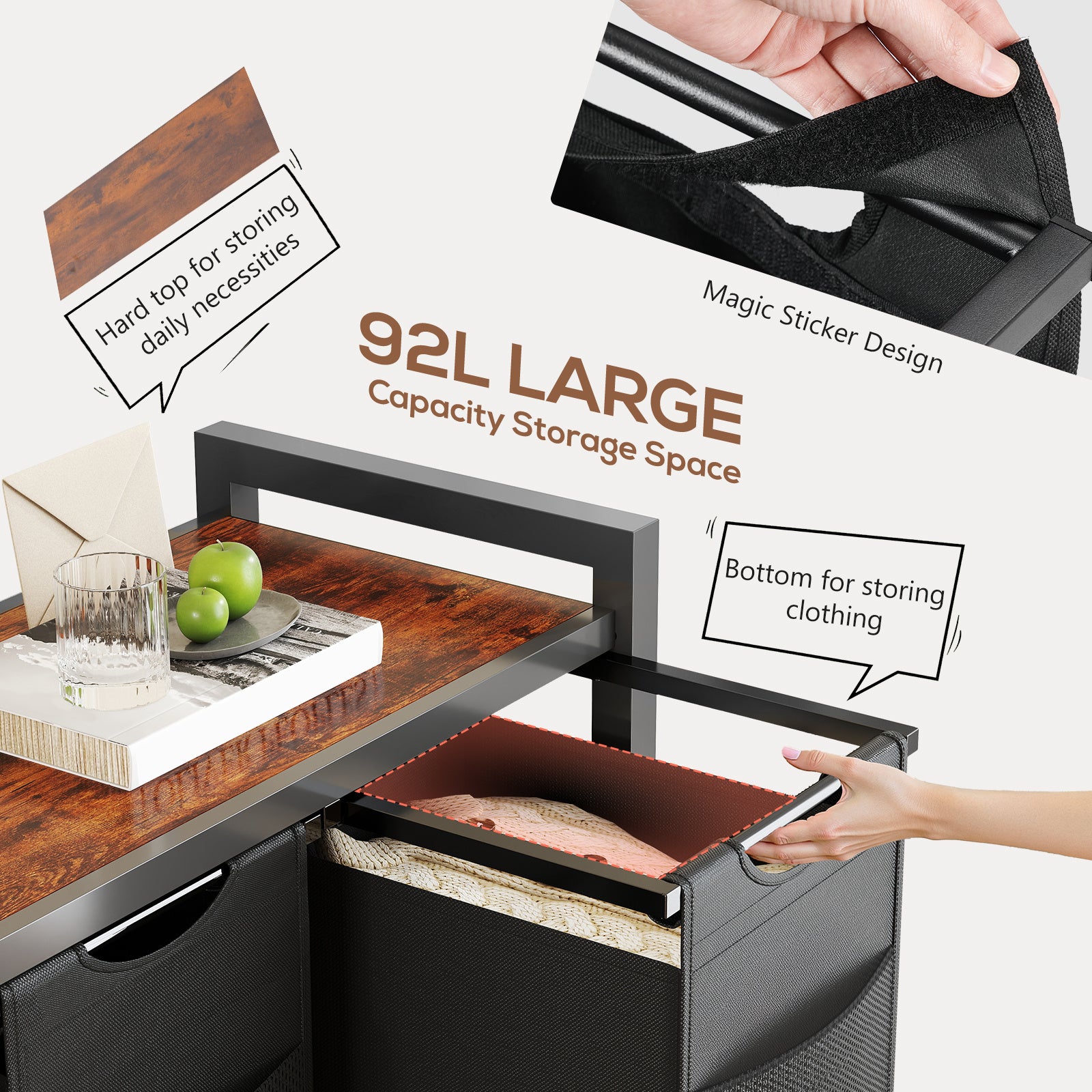 🧺 Multi-Basket Laundry Hamper with Top Shelf & Wheels – 2 or 3 Compartments