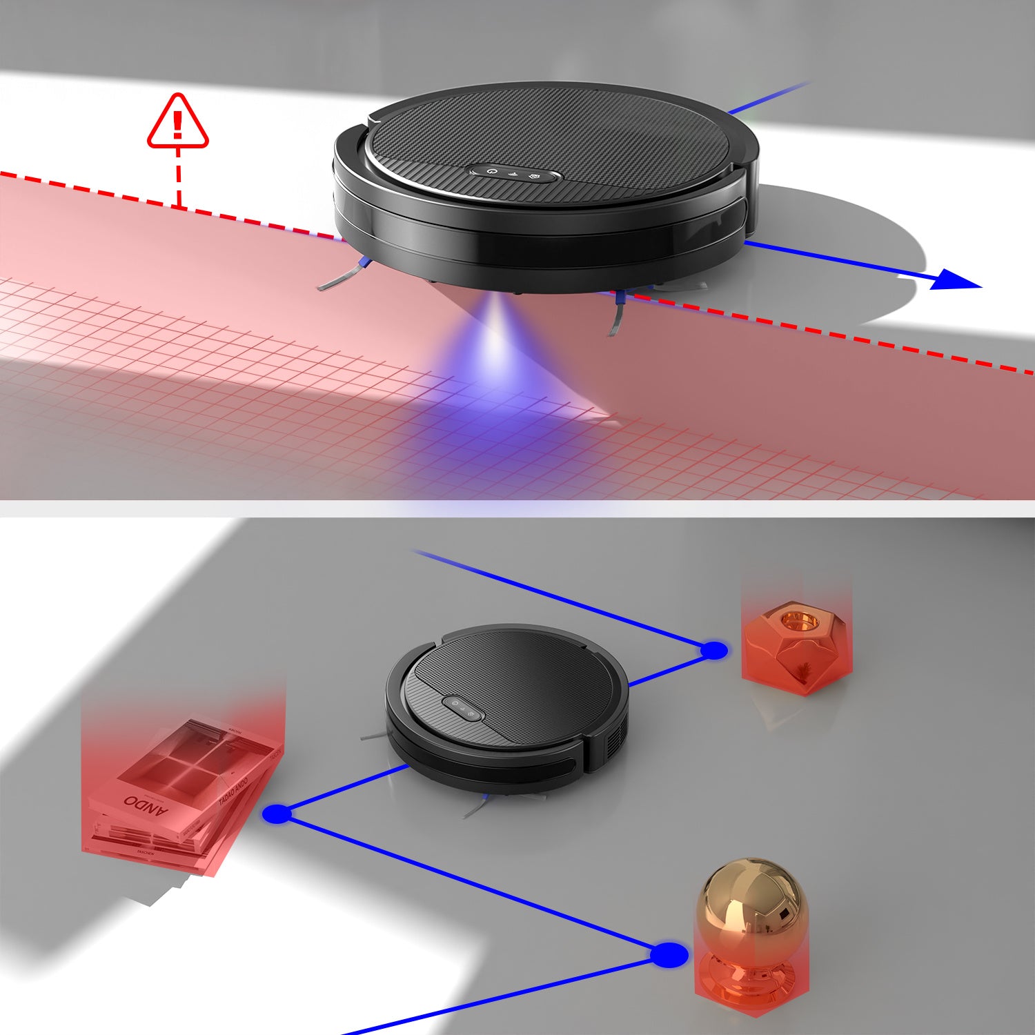 V3 3-in-1 Robot Vacuum and Mop - Nav, App, Voice Control