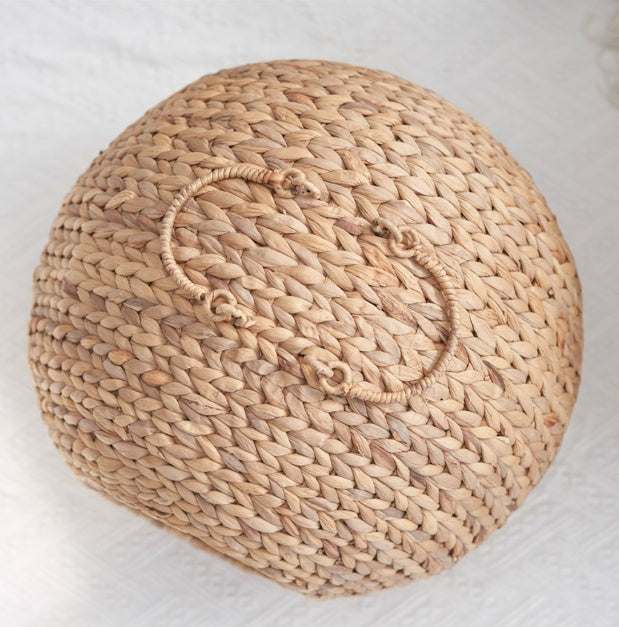 🐾 Weaving Rattan Circular Cat Bed with Handles