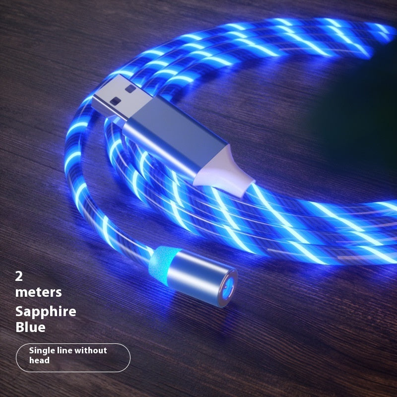 ⚡ LED Magnetic Fast Charging Cable for Smartphones – Micro USB / Type-C