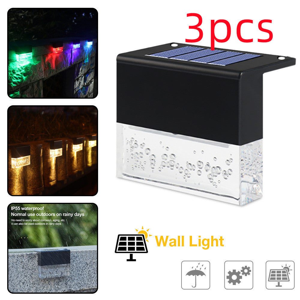 🌈 Waterproof RGB LED Solar Step &amp - Fence Light – Dual Mode Crystal Glow