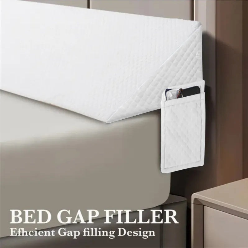 Cozy Backboard Gap Pillow With Side-Pocket