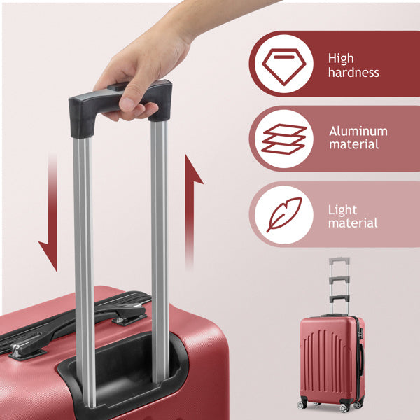🧳 FCH Curved Vertical Stripe 4-in-1 Trolley Case Set