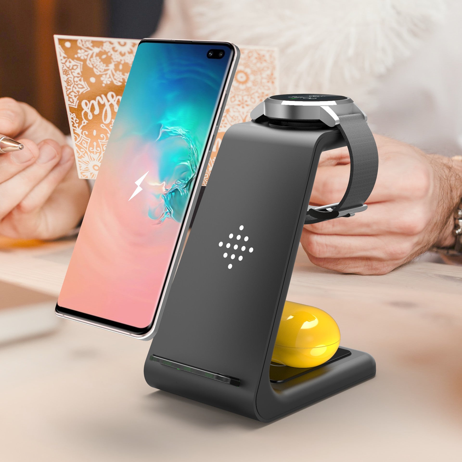 ⚡3-in-1 Wireless Charging Station – Fast Charger for Phone, Watch & Earbuds